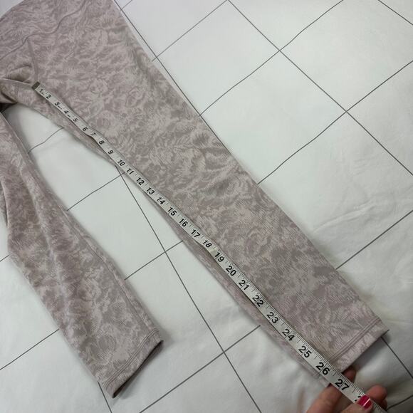 Athleta Leggings Womens Medium Pink Elation Textured Frosted Floral Yoga Pilates - Picture 10 of 11